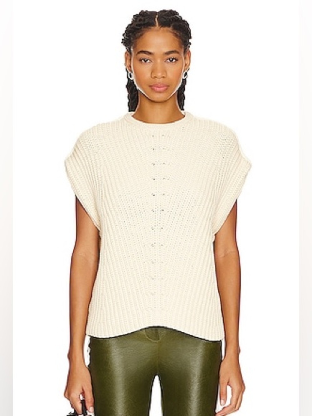 Rag & Bone Shane Knit Vest in Light Dove Size Small
